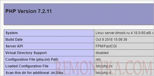 Информация о php (phpinfo)