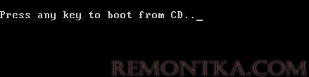Press any key to boot from CD
