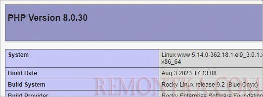 Информация о php (phpinfo)