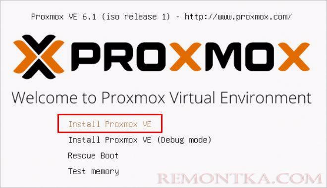 Welcome to Proxmox VE