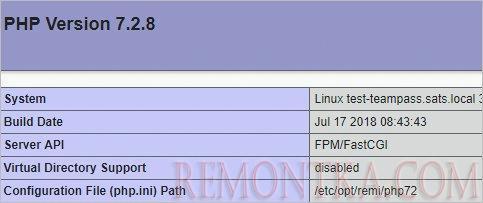 phpinfo