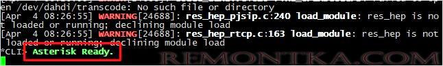 Успешный запуск Asterisk