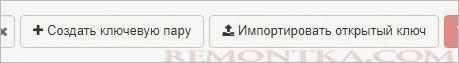 Мы можем создать новую пару или импортировать свой ключ