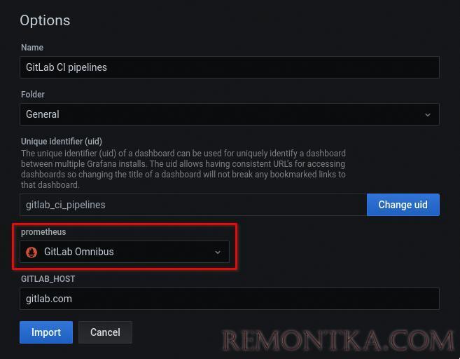 Выбираем источник данных для дашборда и заканчиваем импорт
