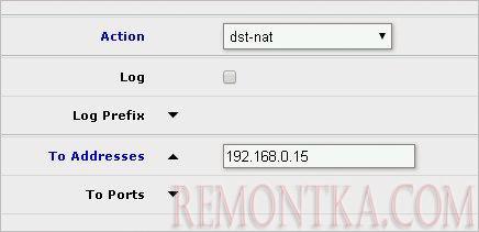 Пример настройки проброса RDP для Mikrotik