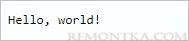 Hello World