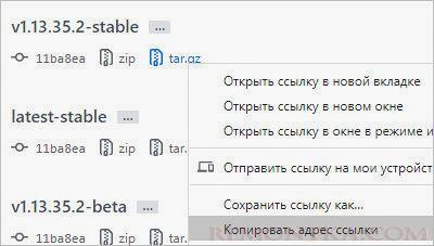 Копируем ссылку на исходник модуля pagespeed для nginx