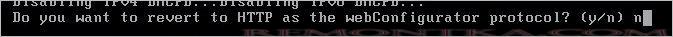 Не соглашаемся использовать протокол HTTP в качестве веб-конфигуратора