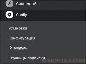 Переходим в раздел управления модулями