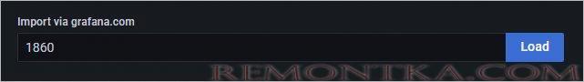 Вводим идентификатор для установки дашборда под node exporter