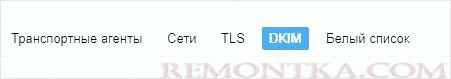 Переходим к настройкам DKIM