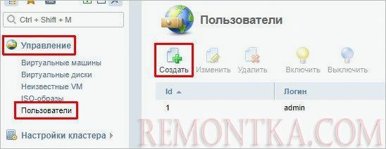 Создание нового пользователя