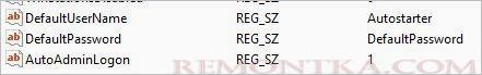 Настроенный реестр для автовхода в Windows
