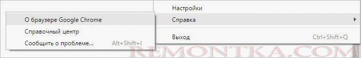 Справка - О браузере Google Chrome
