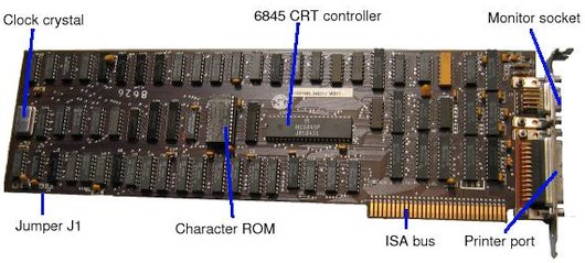Monochrome Display Adapter — первый графический адаптер от компании IBM