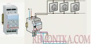Схема включения дистанционно управляемого диммера