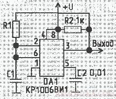 Схема генераторов импульсов формы меандр