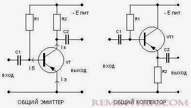 Схемы включения транзисторов