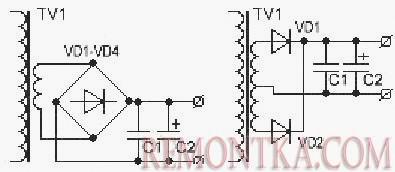 Схемы выпрямителей