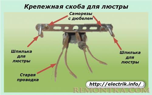 Крепежная скоба для люстры