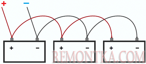 параллельное соединение аккумуляторов