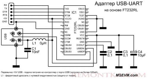 Адартер USB-UART