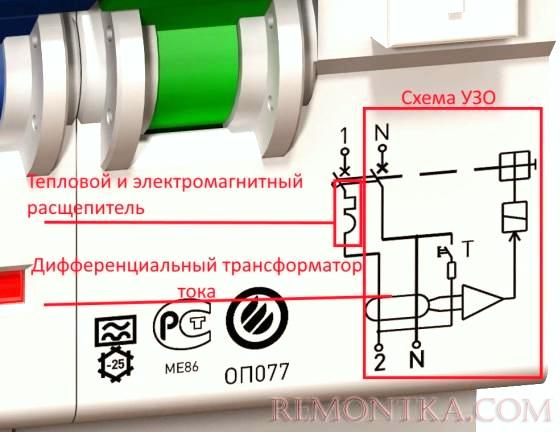 Устройство и характеристики дифференциальных автоматических выключателей