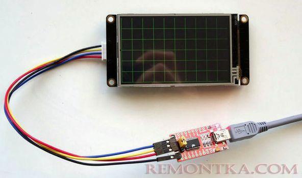 ППодключение дисплея через USB-UART преобразователь