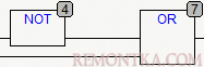 Элементы NOT и OR
