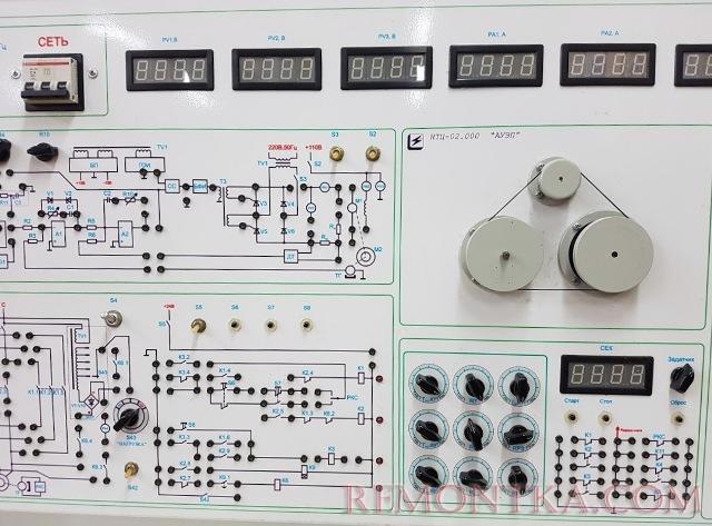 Учебный стенд по релейным схемам управления