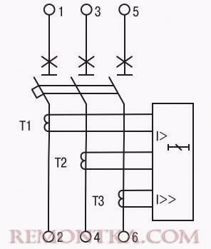 Электрическая схема выключателей ВА88 MASTER с электронным расцепителем