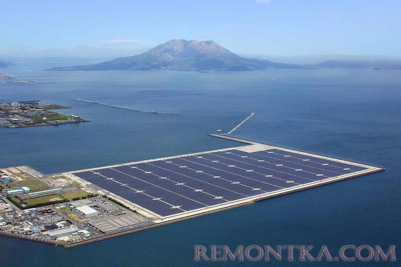 Плавучая солнечная электростанция в Японии