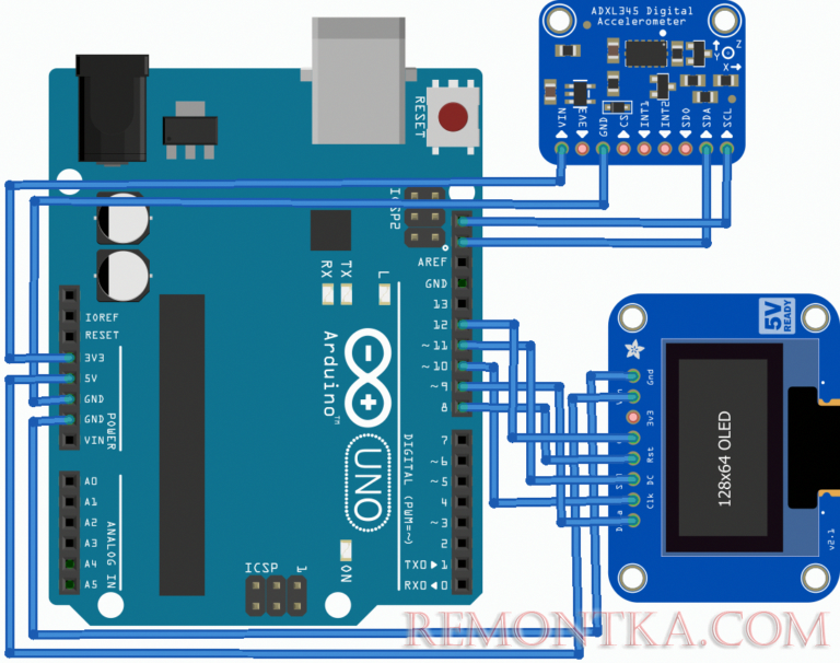 Принципиальная схема шагомера на базе Arduino Принципиальная схема шагомера на базе Arduino