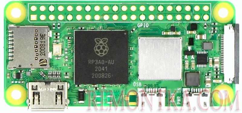 Сердце Raspberry Pi Zero 2 W - это чип SiP с логотипом Raspberry