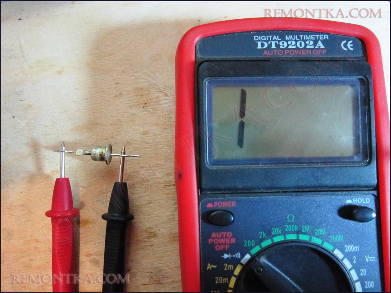 проверяем диод с помощью мультиметра