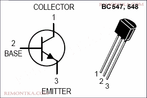 bc547 распиновка