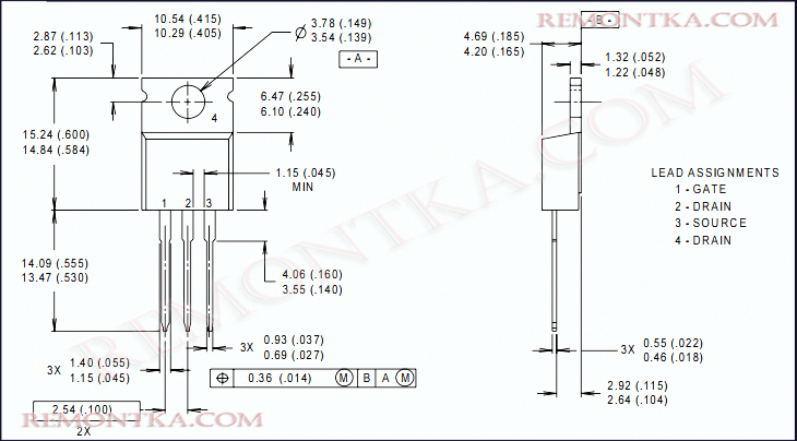 Габариты IRF3205