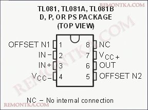 tl081 распиновка