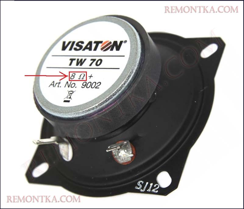 сопротивление динамика