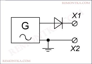 диод в цепи переменного тока