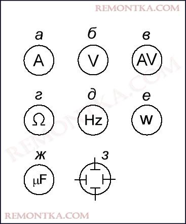 Обозначение радиоэлементов на схемах