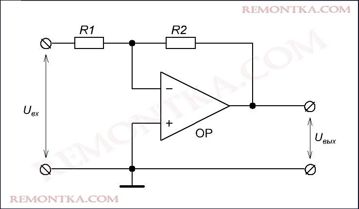 инвертирующий усилитель