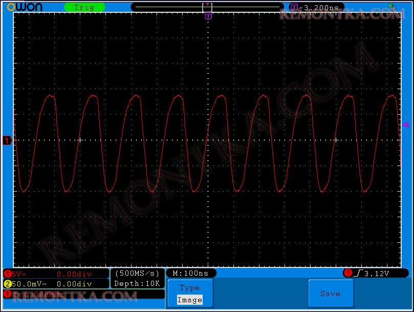 кварц на 6 мегагерц осциллограмма