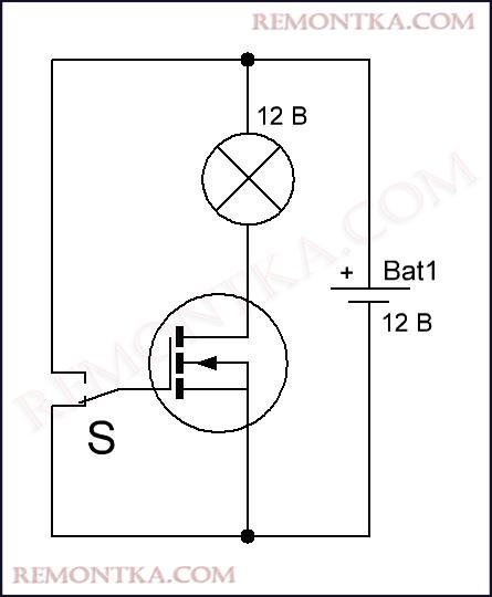 ключ на полевом транзисторе