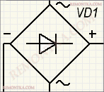 диодный мост обозначение на схеме