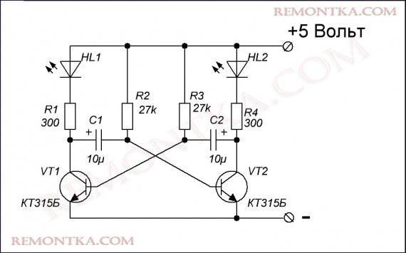 мультивибратор схема