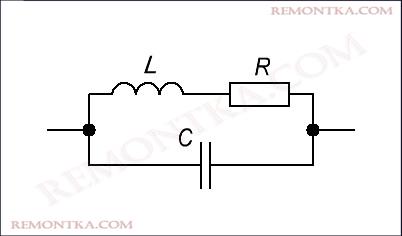 реальный паралельный колебательный контур
