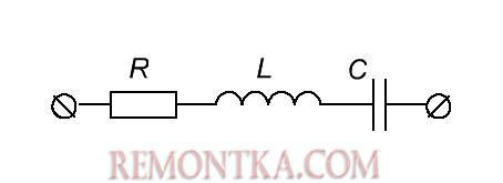 реальный последовательный колебательный контур