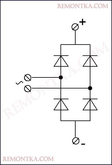 современное обозначение диодного моста