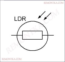 обозначение фоторезистора на схеме
